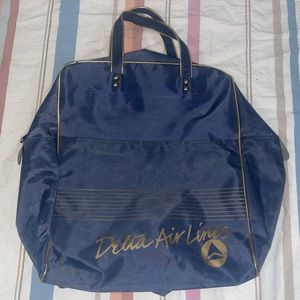 1980s Gold Trimmed Delta Airlines Employee Carry-On Bag